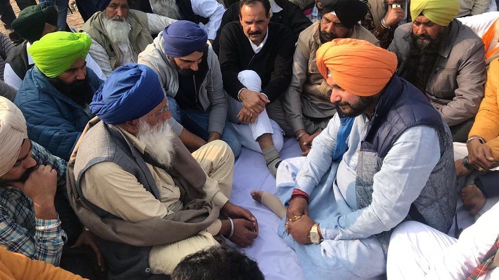 Navjot Singh Sidhu went family members of jawans martyred in the Pulwama attack.