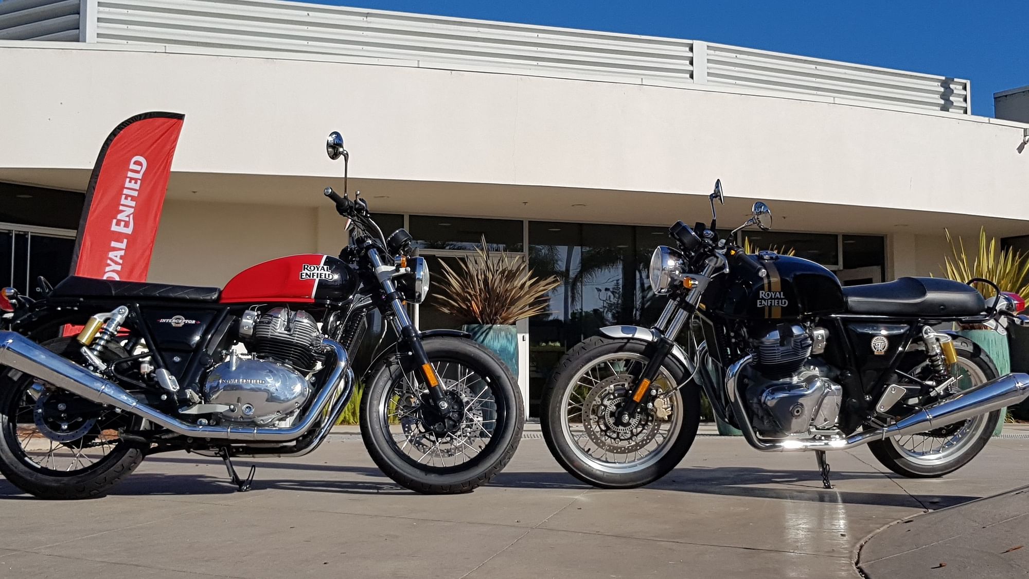 The Royal Enfield Interceptor 650 (Left) and Continental GT 650.&nbsp;