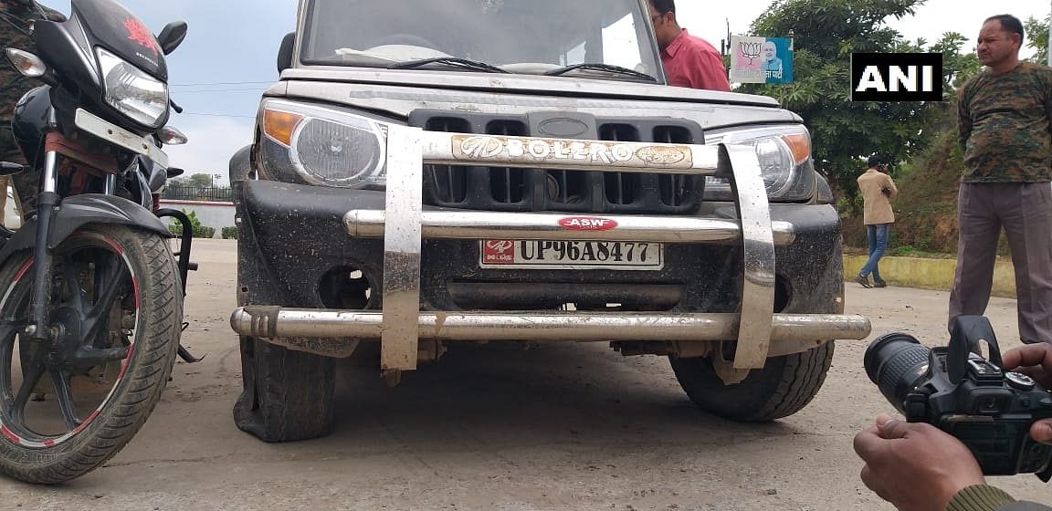 Police said the words ‘Ram Rajya’ were written on the bike and that the car used in the crime carried a BJP flag.
