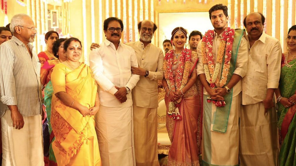 Soundarya Rajinikanth and Vishagan Vanangamudi’s wedding picture.