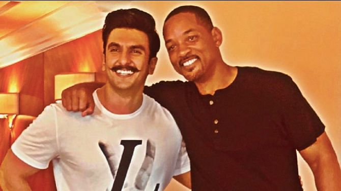 Ranveer Singh with Will Smith.