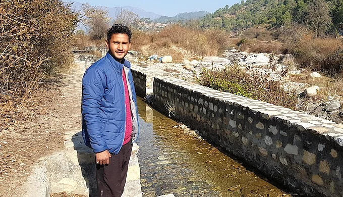 A water channel (gul) that flows from the Gagas river and irrigates farms in the valley. 