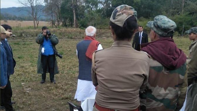 The Congress has alleged that PM Modi was in a film shoot during and after the Pulwama attack