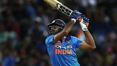 Vijay Shankar (43 off 28) played a useful knock though at the top after Shikhar Dhawan (5) fell early.
