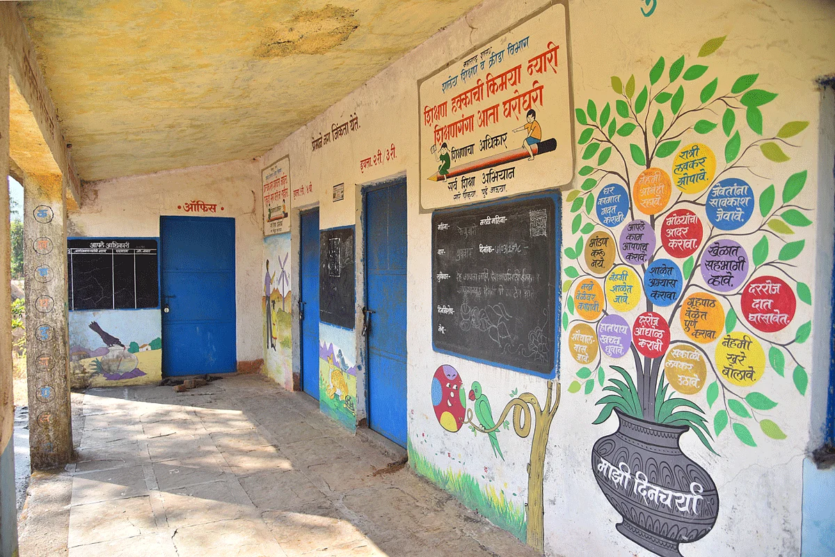 The ZP school in Take Harsha village is only till Class 4; for higher classes, students used to go to the ZP school in Dahalewadi village, which closed in December 2017.