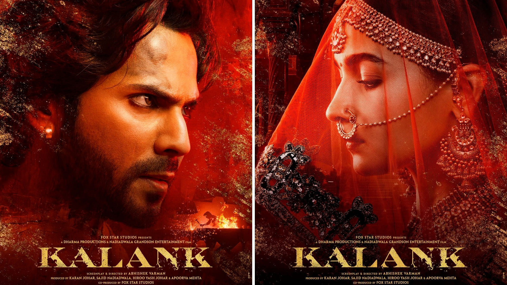 <i>Kalank </i>poster revealed by Varun Dhawan and Alia Bhatt.