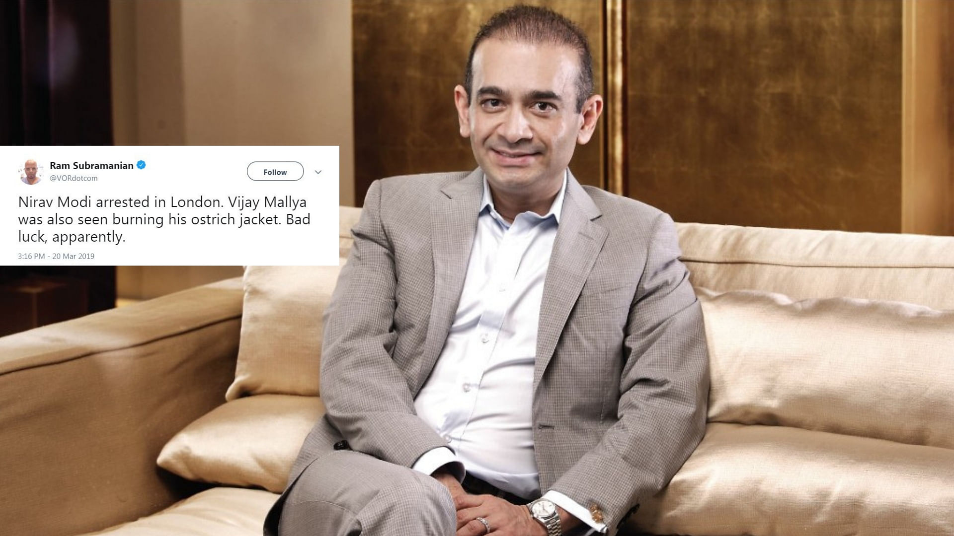 After Nirav Modi’s arrest, his bail plea was rejected by a London court on Wednesday and he is to remain in custody till 29 March.