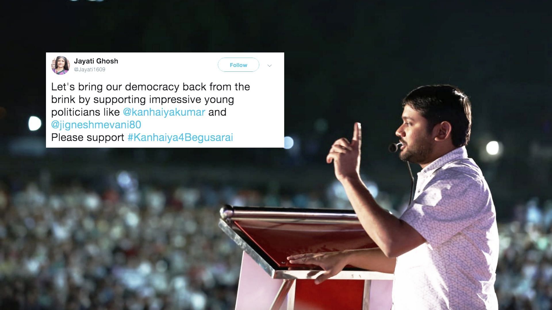 With Kanhaiya’s foray into national politics front, people have expressed how they see this move as an attempt to revive democracy.