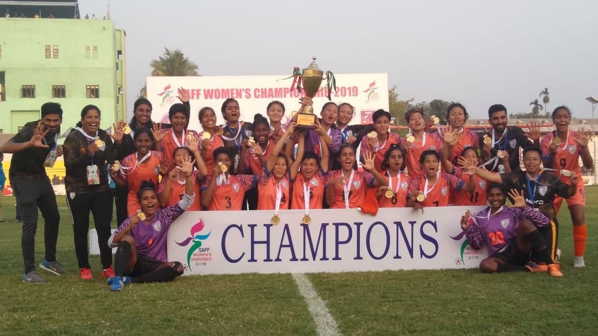 India continued its dominance at the SAFF Women’s Championship by lifting its fifth straight title with a 3-1 victory over hosts Nepal 