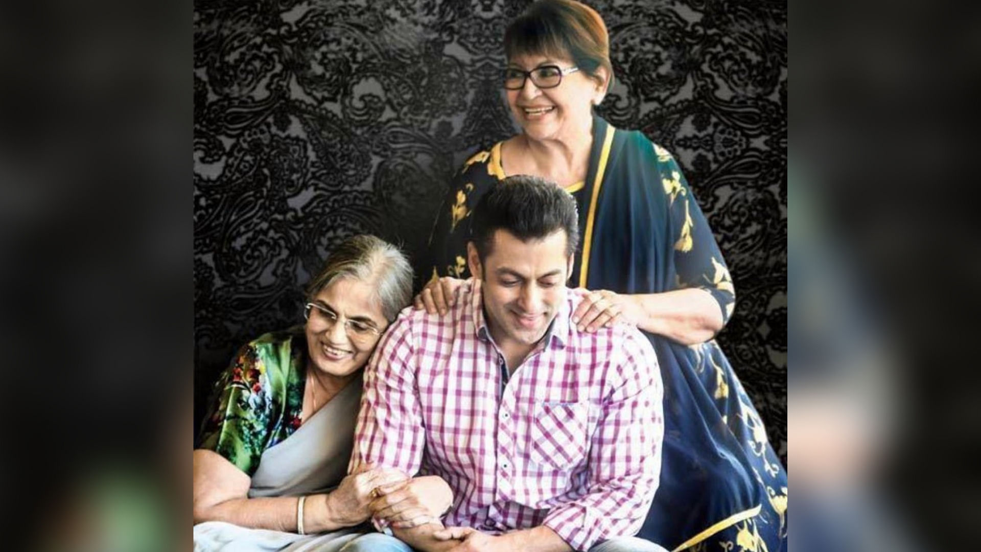 Salman Khan with Salma Khan and Helen.