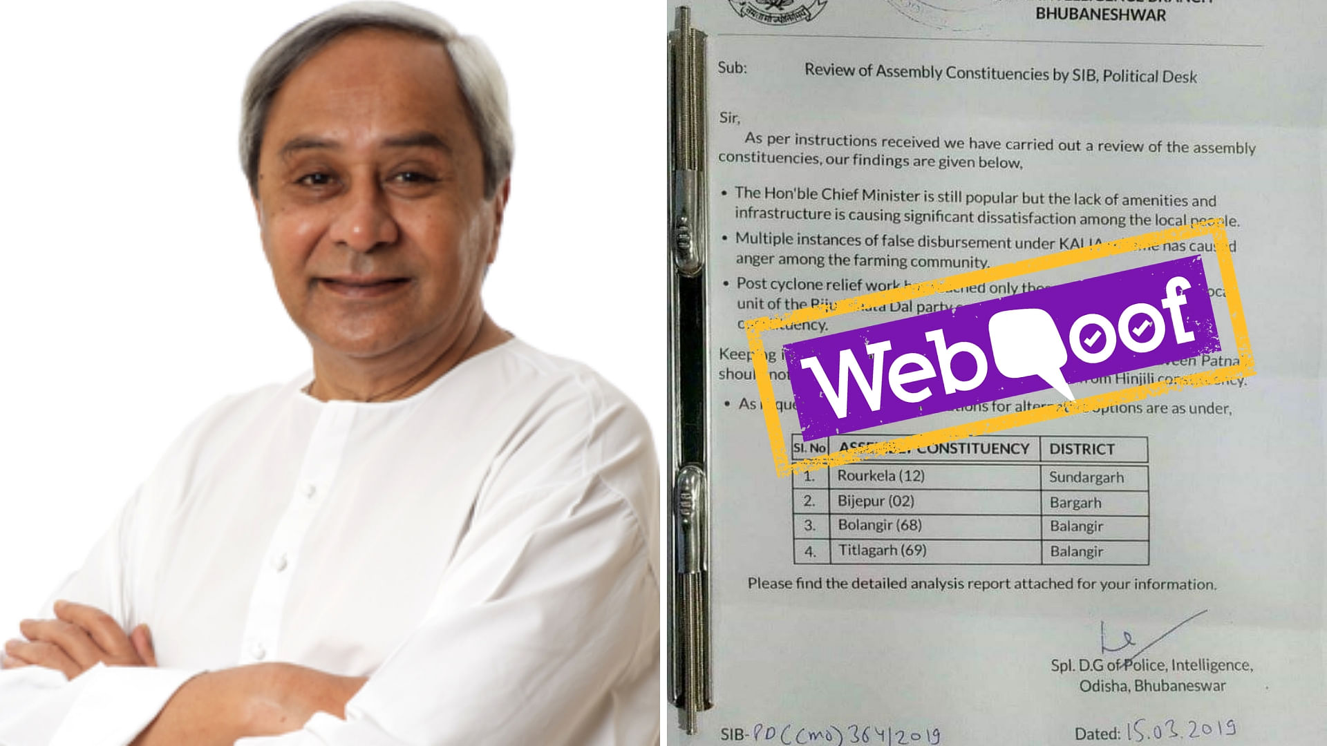 The report also provides a list of viable options that CM Naveen Patnaik should rather contest from rather than Hinjili.