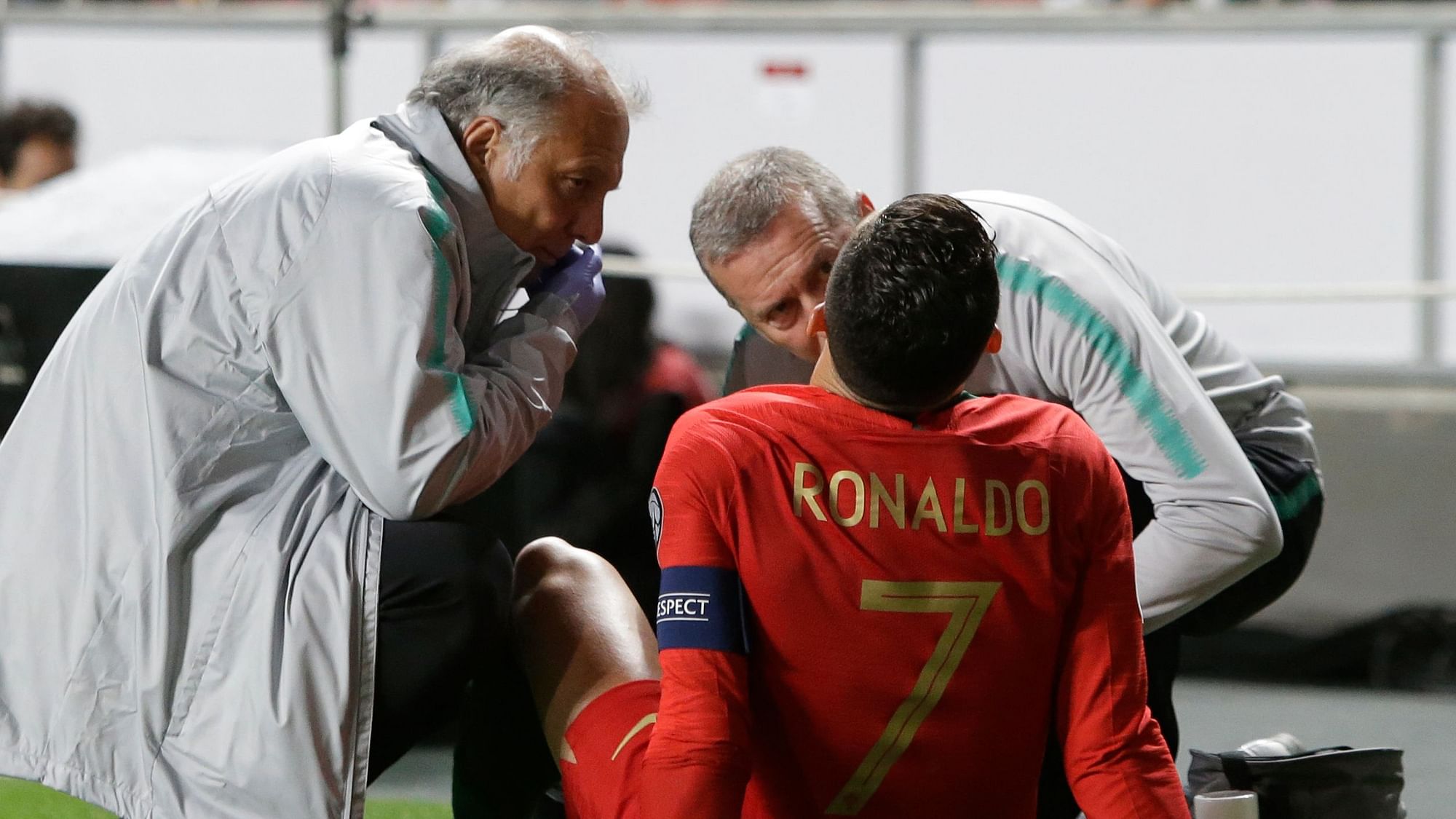 Team doctors said Ronaldo will undergo tests, but the star forward was not too concerned.