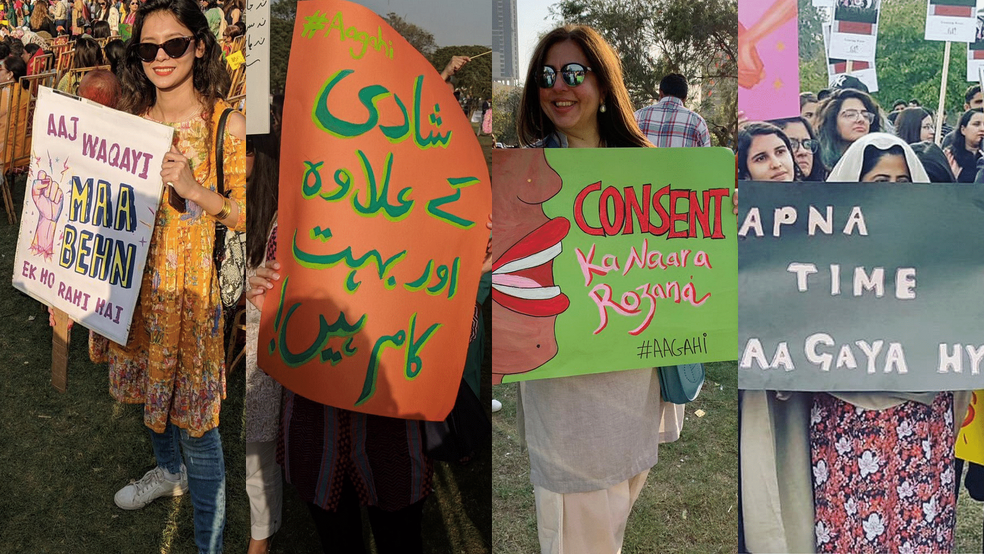 Some photos from ‘Aurat March 2019’ that happened in different cities in Pakistan on International Women’s Day.