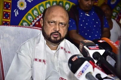 Asom Gana Parishad (AGP) leader Prafulla Kumar Mahanta.