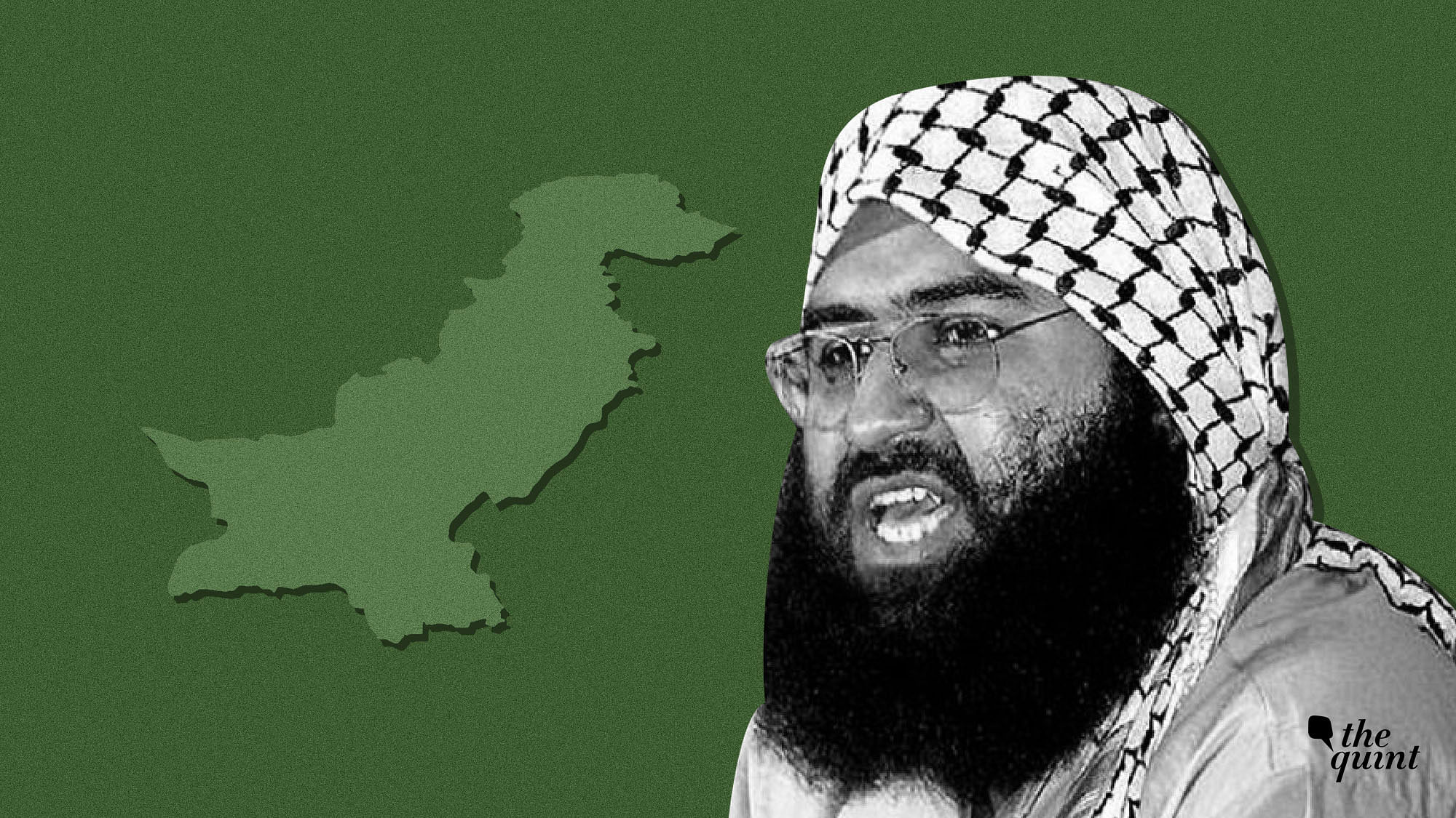 Image of JeM chief Masood Azhar and map of Pakistan, used for representational purposes.