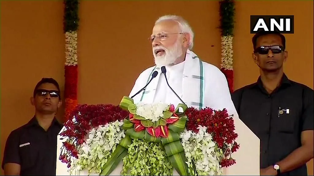 Prime Minister Narendra Modi formally kick-started the National Democratic Alliance’s Lok Sabha election campaign in Tamil Nadu on Wednesday, 6 March 2019.