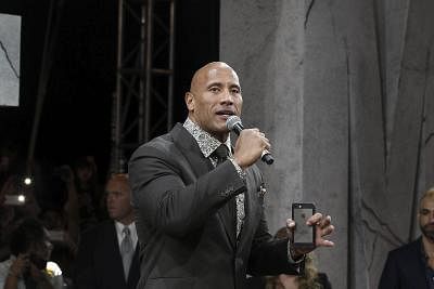 Mexico City: US actor Dwayne Johnson is seen at the presentation of his film
