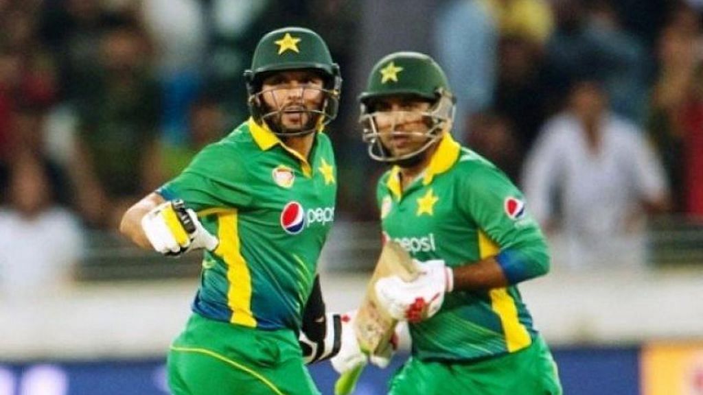 File picture of Shahid Afridi (left) and current Pakistan captain Sarfraz Ahmed.