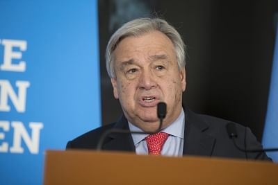 Antonio Guterres. (Xinhua/Xu Jinquan/IANS)