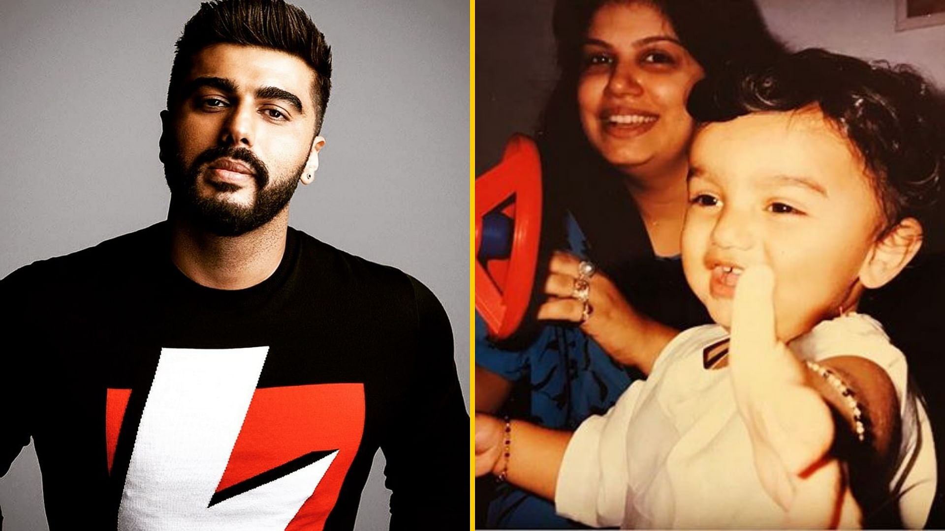 Arjun Kapoor posted a throwback picture of himself as a toddler with mom Mona Kapoor in honour of her death anniversary.