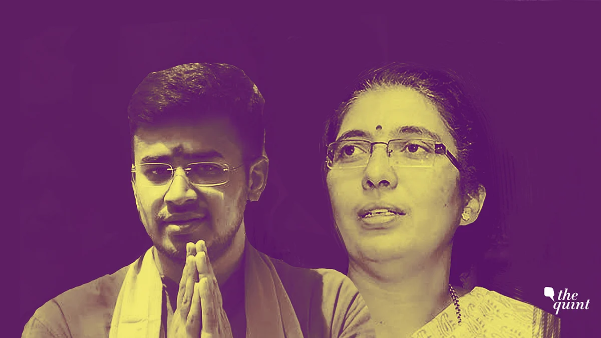 Tejasvi Surya and Tejaswini Ananth Kumar 