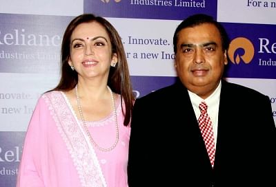 Reliance Industries Ltd (RIL) Chairman Mukesh Ambani with his wife Nita Ambani. (File Photo: IANS)