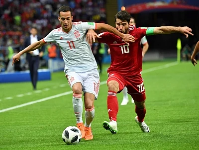 Lucas Vazquez (L). (Xinhua/Liu Dawei/IANS)