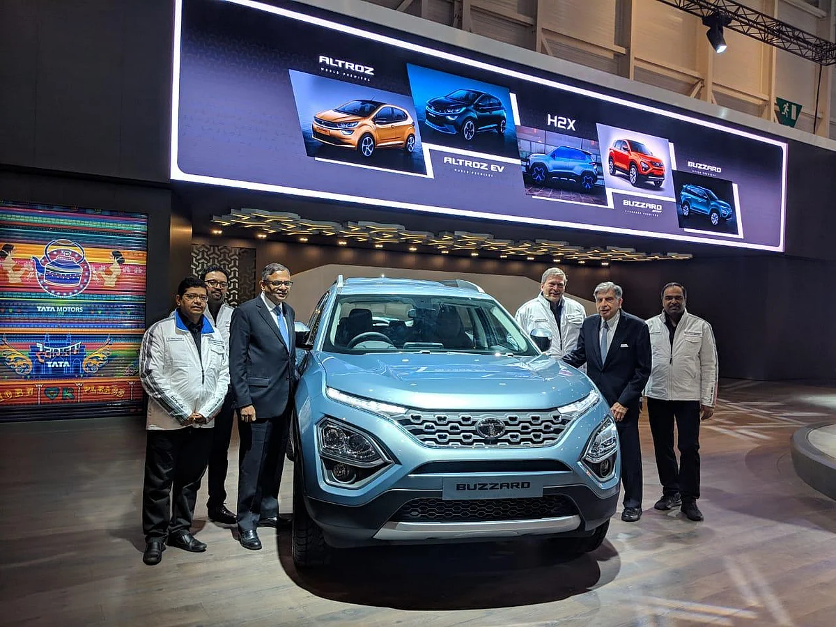 The Tata Buzzard is the seven-seater version of the Tata Harrier. 