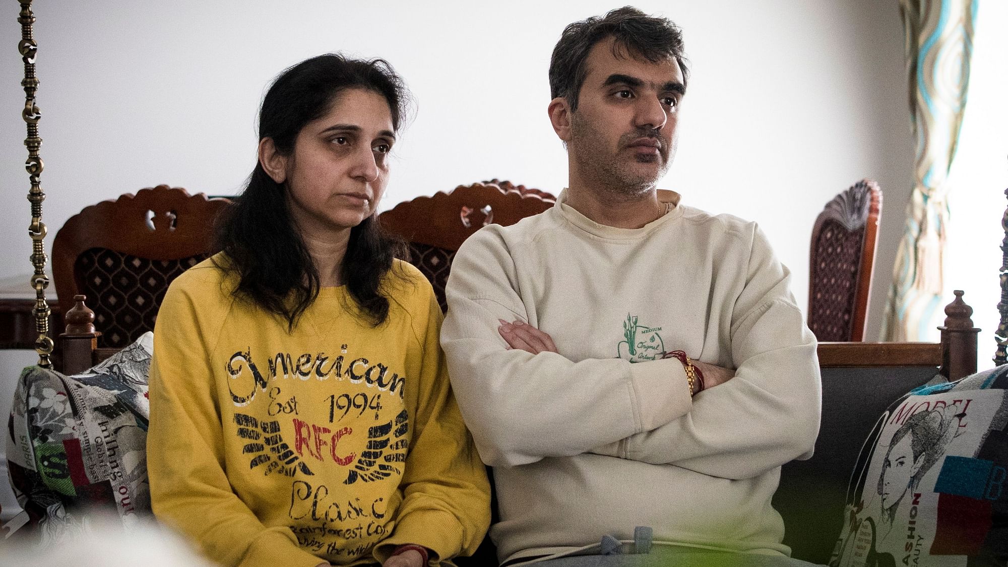 Manant Vaidya with his wife Hiral, who lost his two parents, sister, brother-in-law, and two young nieces in the Ethiopian Airlines crash on Sunday, 10 March.