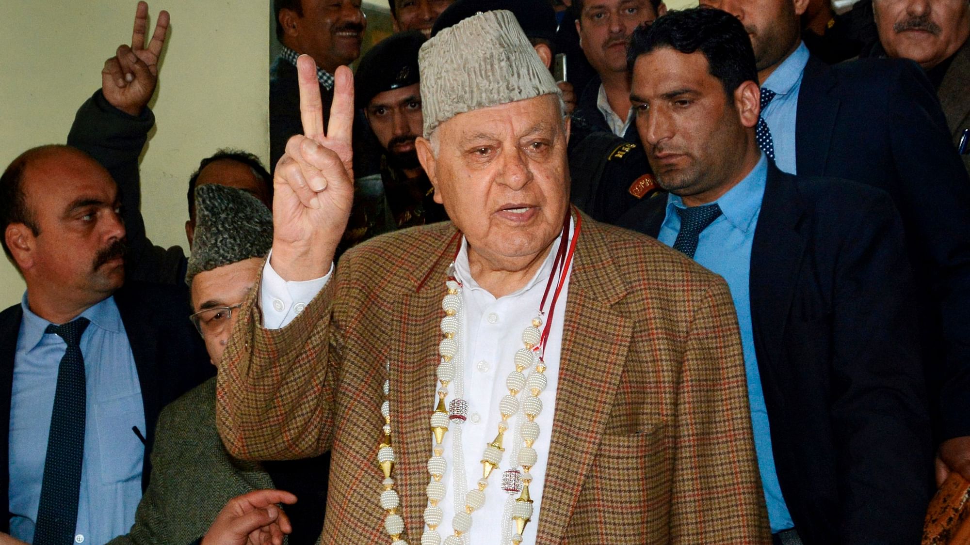 National Conference chairperson Farooq Abdullah.&nbsp;