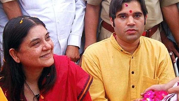 File photo of Varun Gandhi and Maneka Gandhi.