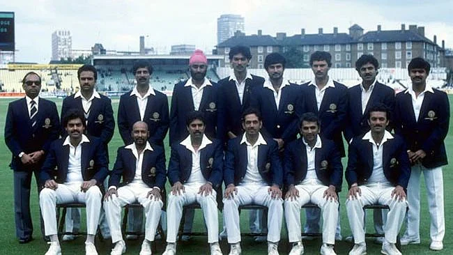 File picture of the Indian sqaud at the 1983 World Cup.