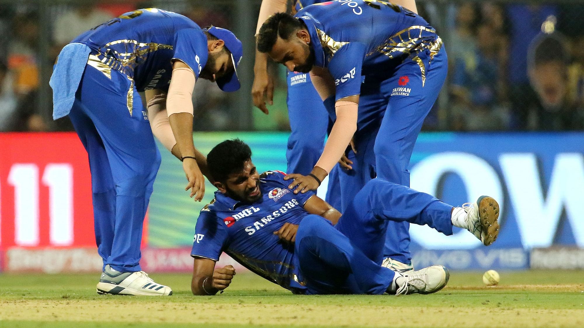 Jasprit Bumrah suffered the injury when he fell while bowling the team’s final over.