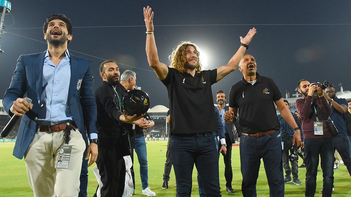 Barcelona and Spain legend Carles Puyol was a special guest at the PSL 2019 final in Karachi.