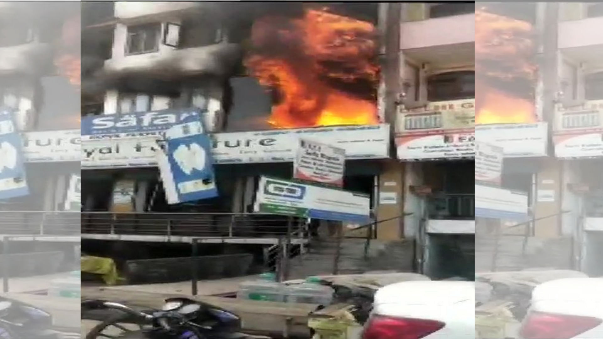 Two minor children died after a massive fire broke out in a four-storey building in Delhi.