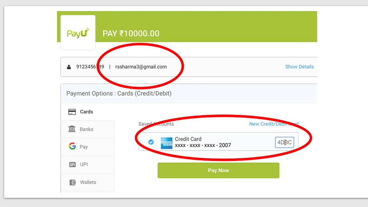 The credit card details of TRAI Chief RS Sharma were found exposed on PayU payment gateway.