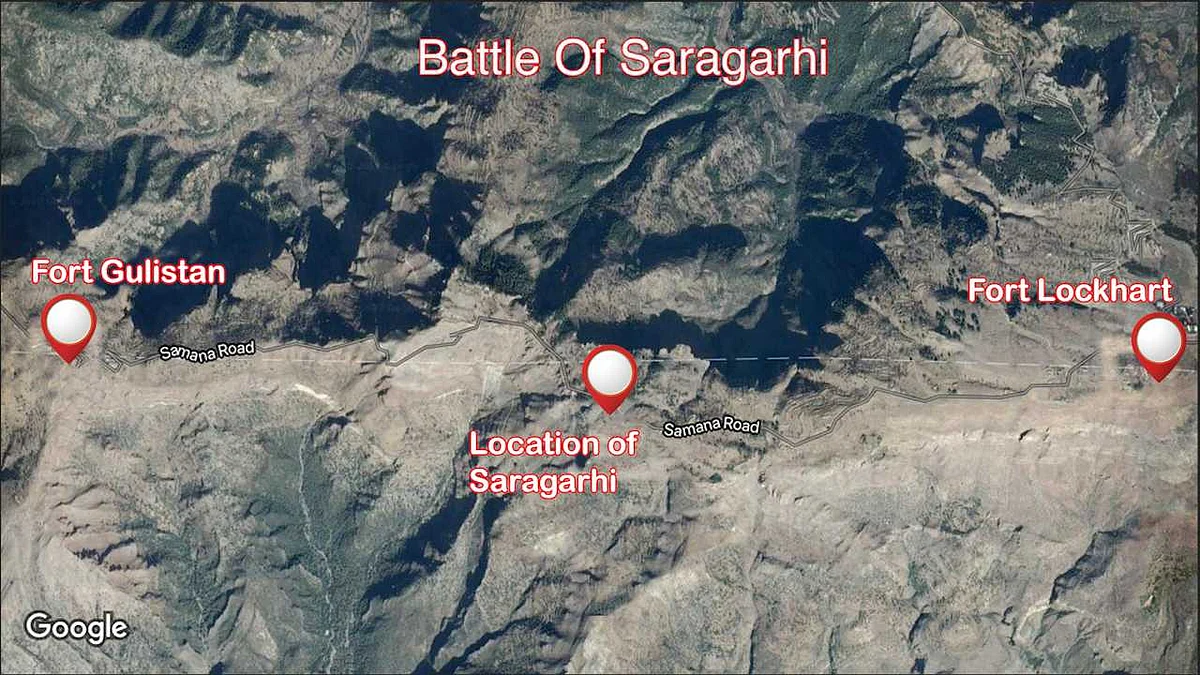 The Saragarhi post was created at a point between the two forts to prevent the violent Pashtuns from attacking the British personnel.