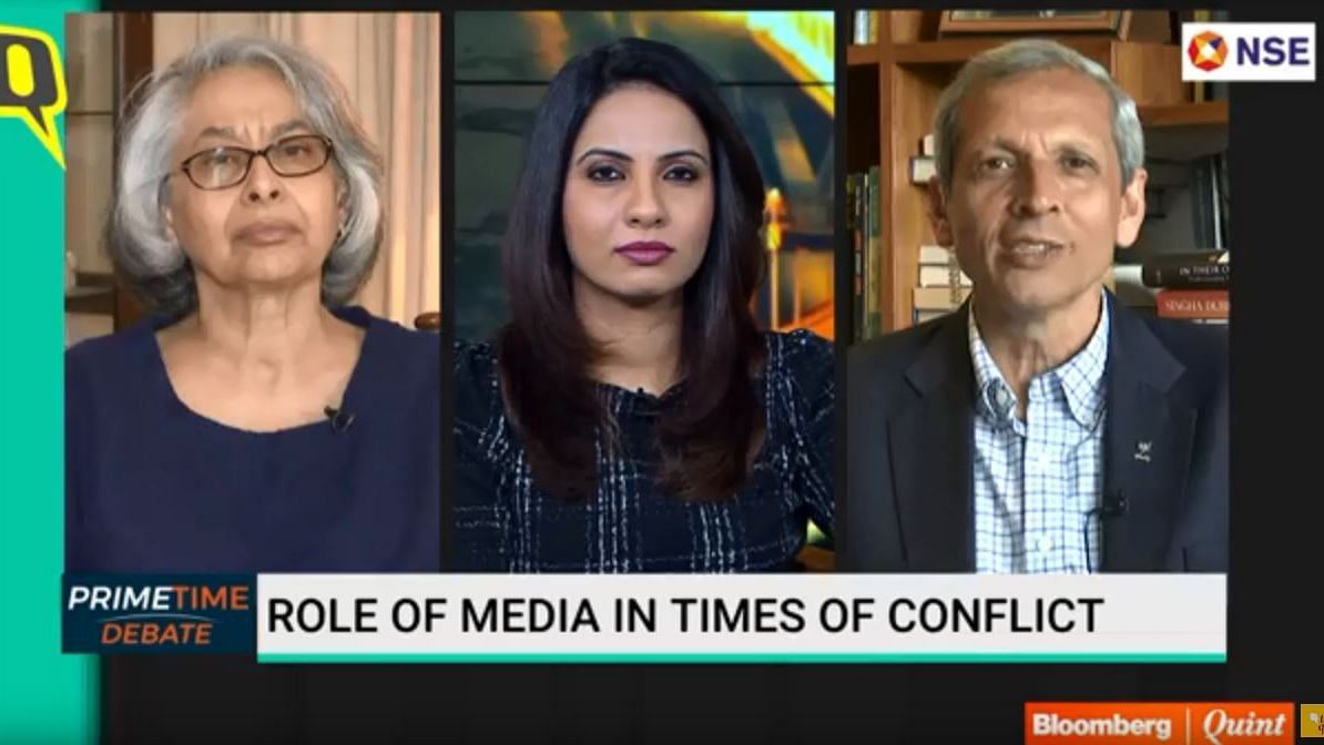 Arati Jerath (L) and Ajay Shukla speaking to BloombergQuint.