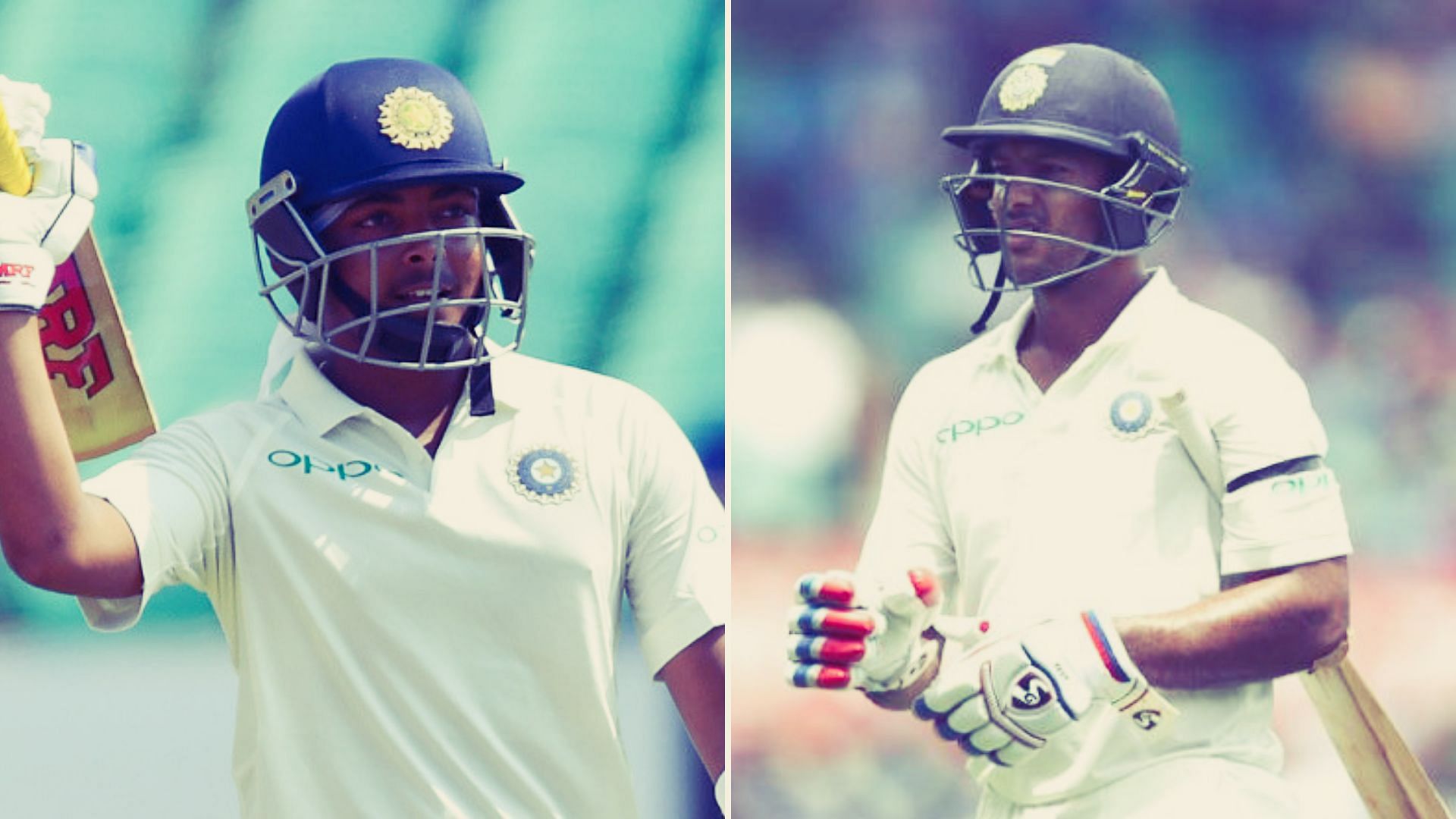 Prithvi Shaw (left) and Mayank Agarwal were among the notable absentees from the BCCI’s list of 25 centrally-contracted Indian cricketers for 2018/19.