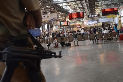 Mumbai: Security beefed up at CST Railway Station on 8th anniversary of 26/11 Mumbai terror attacks in Mumbai on Nov 26, 2016. (Photo: IANS)
