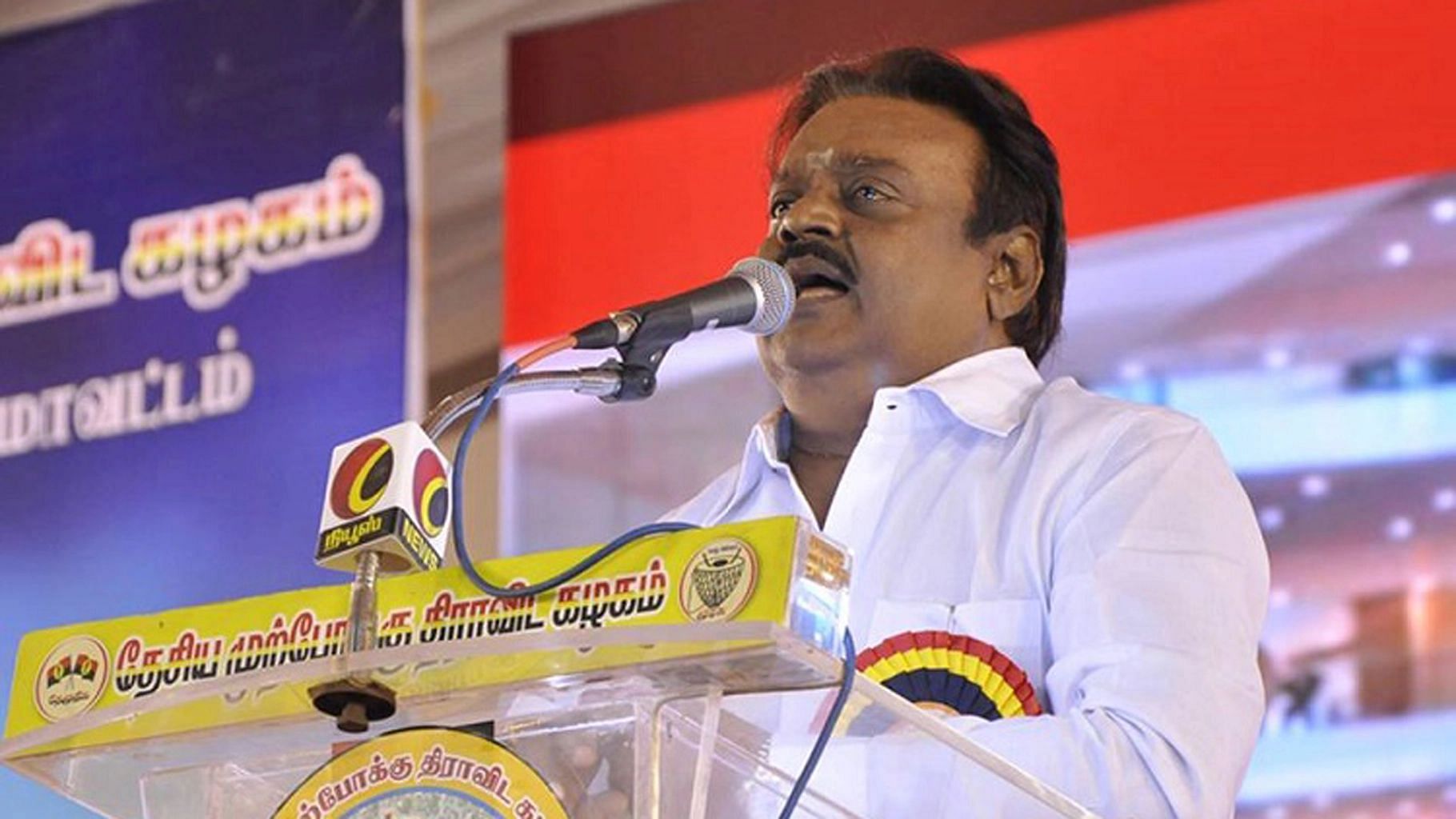 Actor-turned-politician Vijayakanth’s Desiya Murpokku Dravida Kazhagam (DMDK) has quit the AIADMK-BJP alliance.