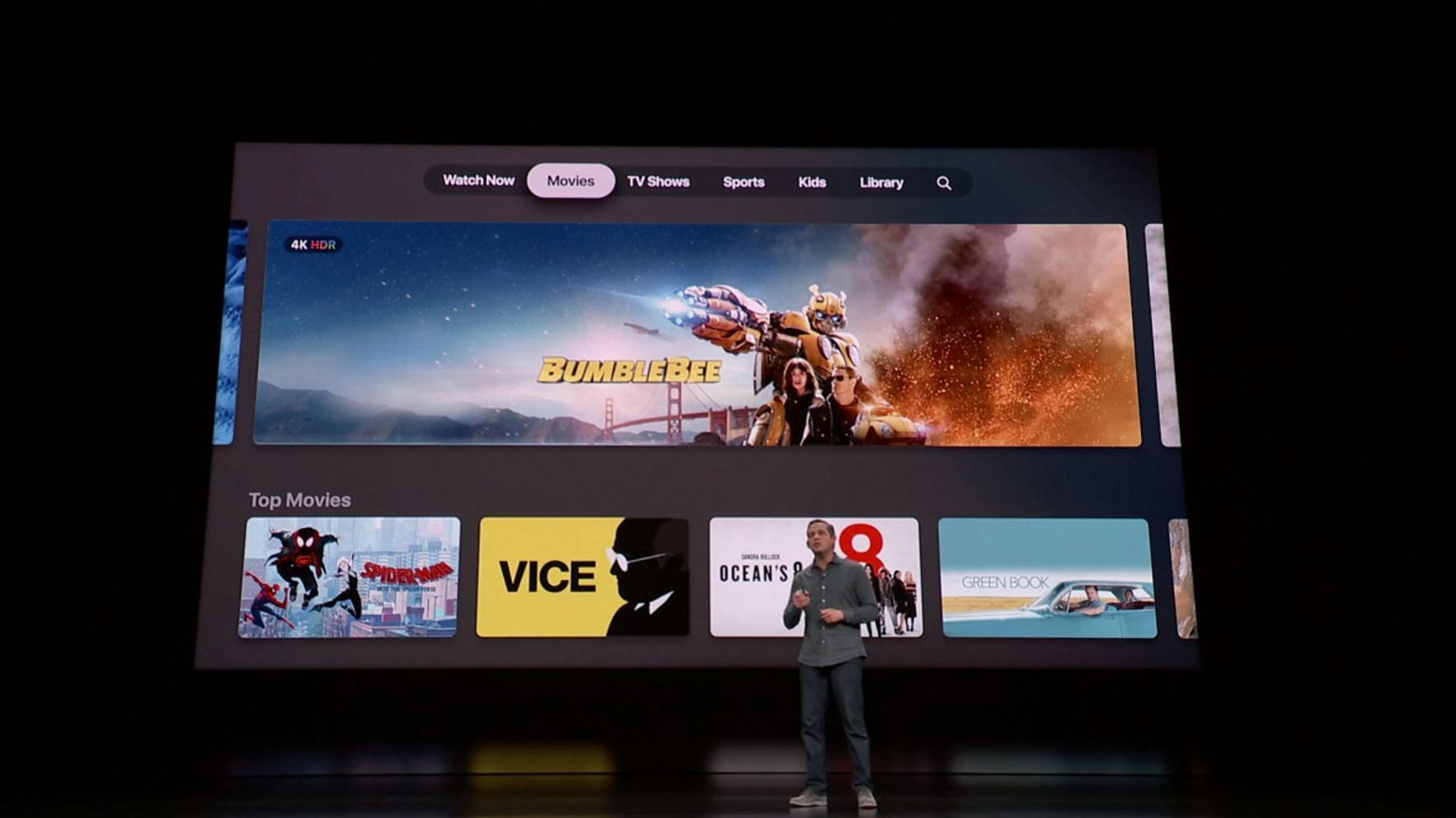 The Apple TV app receives a redesigned interface.