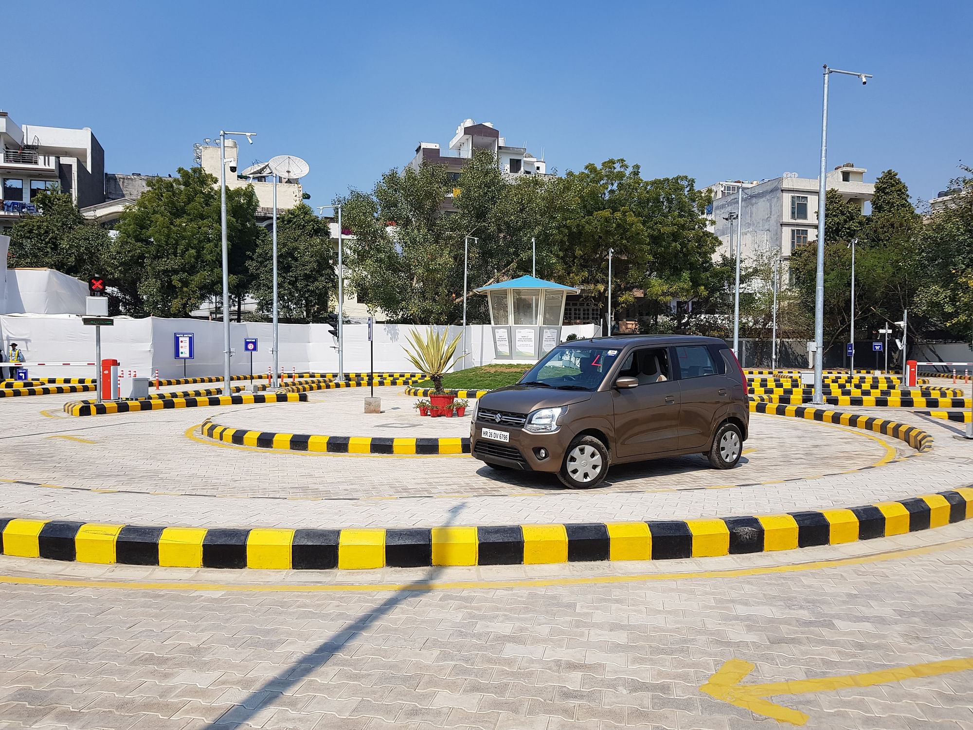 The fully automated driving test track at the Regional Transport Office in Mayur Vihar, Delhi.&nbsp;
