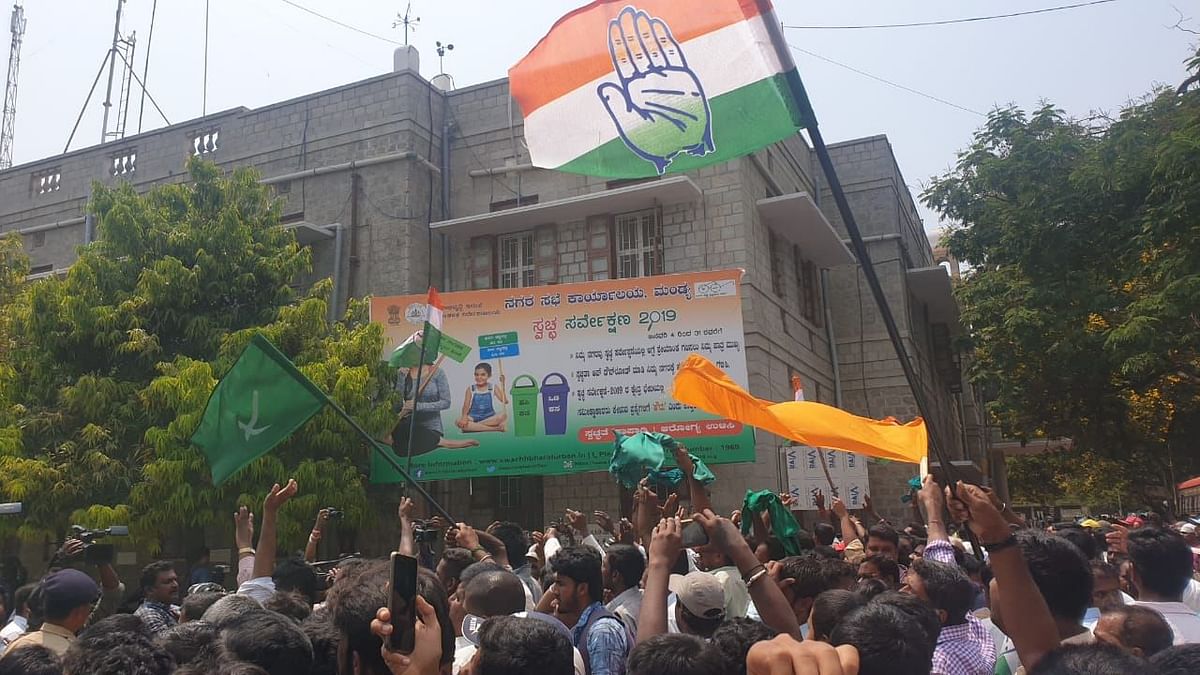 Sumalatha Files Nomination As Independent Amid Congress Flags