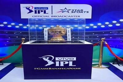New Delhi: IPL 2019 Trophy on display at a Delhi mall on March 17, 2019. (Photo: IANS)