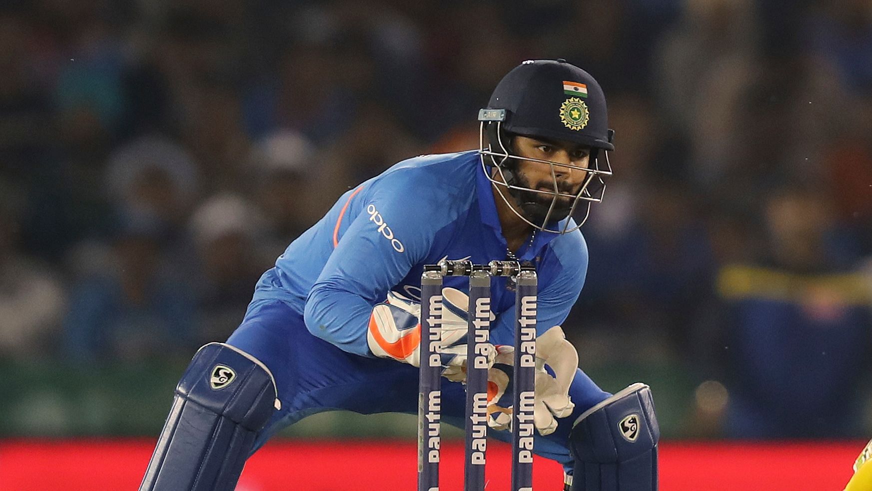 Rishabh Pant during India’s fourth ODI against Australia.
