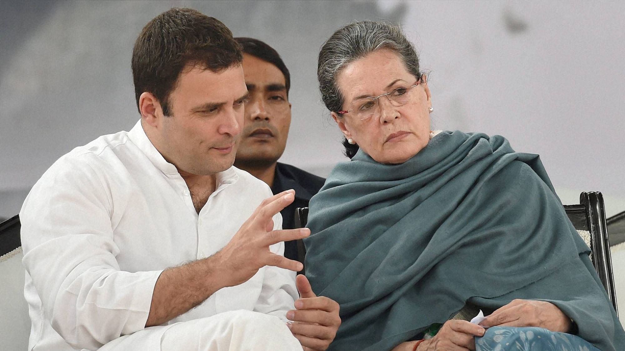  Sonia Gandhi and  Rahul Gandhi in New Delhi.&nbsp;