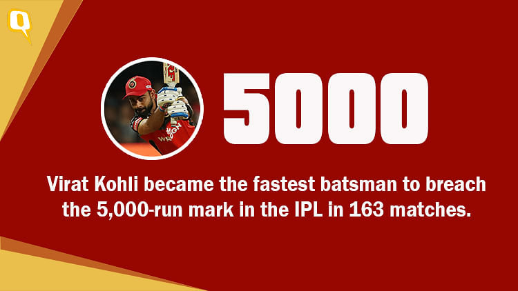 In the same match, De Villiers also got to 4000 runs in the IPL and became the tenth batsman to do so.