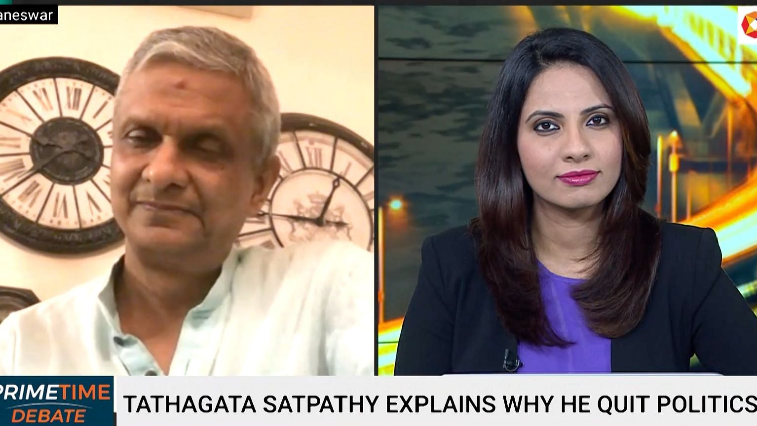 Tathagata Satpathy speaking to <i>BloombergQuint</i>