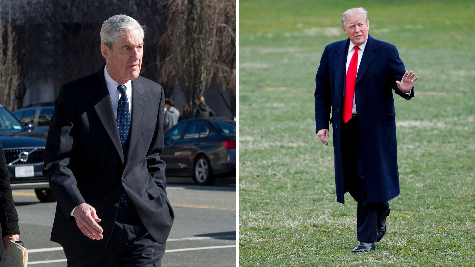 Special Counsel Robert Mueller and US President Donald Trump. The results of Mueller’s investigation found no collusion between Trump and Russia for the 2016 election.